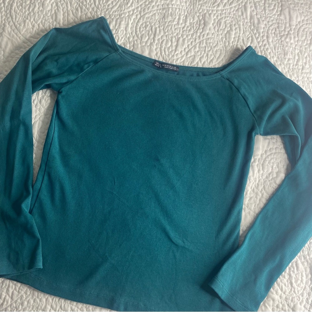 🔵 Blue Zara Top